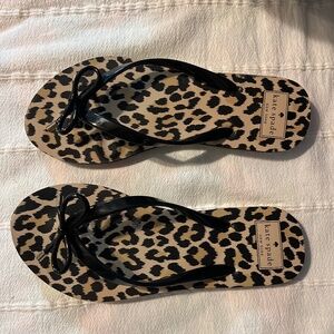 Kate Spade Nova Leopard Flip Flops 8